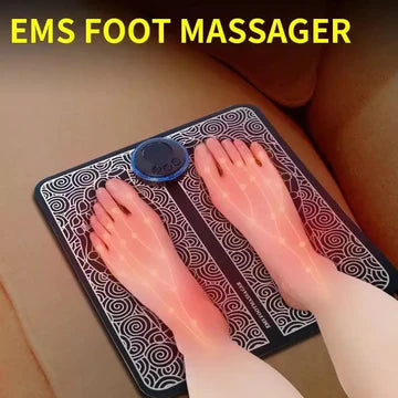 Electric EMS Foot Massager Pad β Foldable Acupressure & Muscle Stimulation Mat for Pain Relief, Blood Circulation & Leg Relaxation Therapy