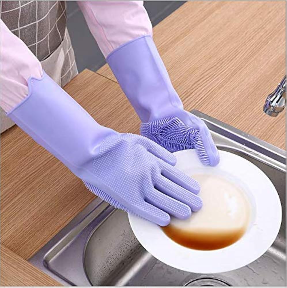Chef Silicone Full Finger Gloves – For Home (random Colors)