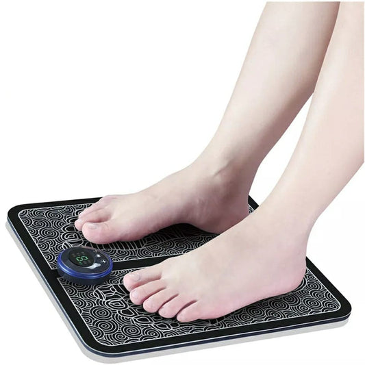 Electric EMS Foot Massager Pad – Foldable Acupressure & Muscle Stimulation Mat for Pain Relief, Blood Circulation & Leg Relaxation Therapy