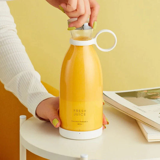 Portable Electric Bottle Juicer For Shakes And Smoothies - Mini Fast Portable Juicer Blender USB Rechargeable - Wireless Bottle for Traveling (Multicolour) - Multifunctional Juice Maker Machine 380ml